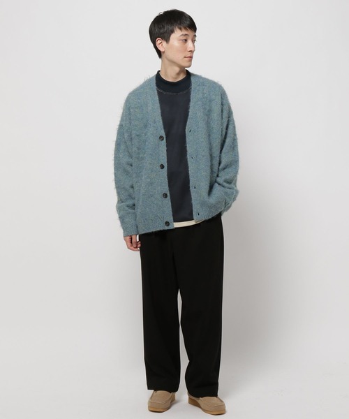 niko and...（ニコアンド）の「シャギーカラーニットVネックカーディガン（カーディガン/ボレロ・メンズ・ブラック/サックスブルー/オレンジ/イエロー・MEDIUM/LARGE）」の13枚目の写真