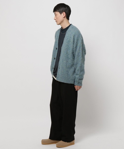 niko and...（ニコアンド）の「シャギーカラーニットVネックカーディガン（カーディガン/ボレロ・メンズ・ブラック/サックスブルー/オレンジ/イエロー・MEDIUM/LARGE）」の14枚目の写真