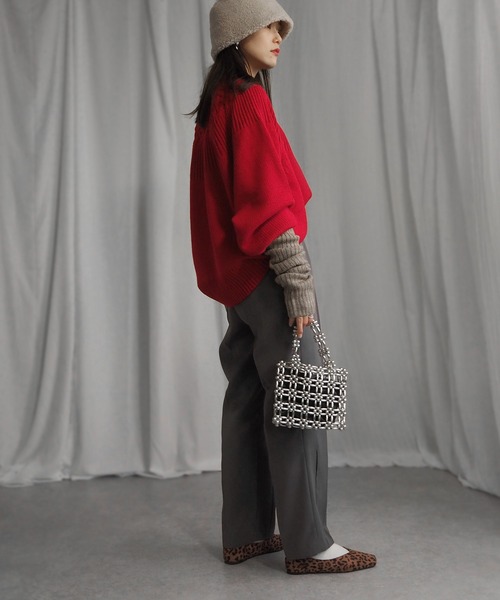 minia（ミニア）の「アーム/レッグウォーマー（アームカバー・レディース・アイボリー/チャコールグレー/ブラック/ベージュ・FREE）」の15枚目の写真