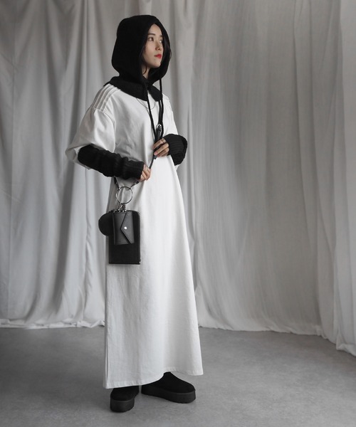 minia（ミニア）の「アーム/レッグウォーマー（アームカバー・レディース・アイボリー/チャコールグレー/ブラック/ベージュ・FREE）」の8枚目の写真