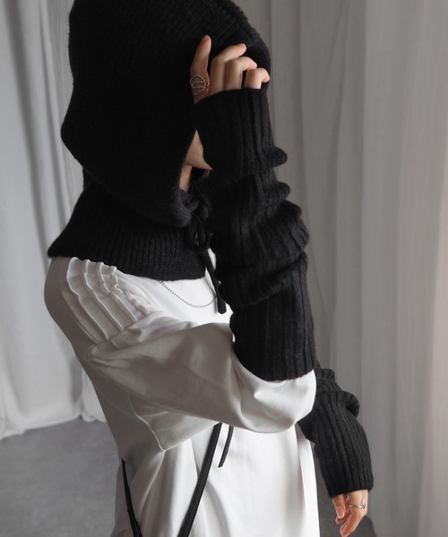 minia（ミニア）の「アーム/レッグウォーマー（アームカバー・レディース・アイボリー/チャコールグレー/ブラック/ベージュ・FREE）」の20枚目の写真