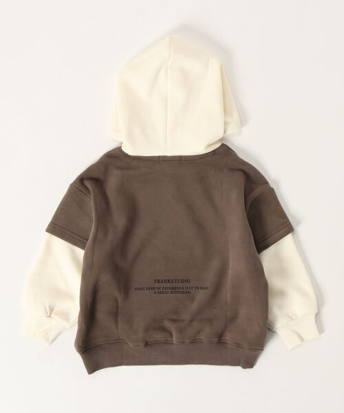 aimoha(アイモハ)の「【aimoha-KIDS-】子供服 ユニセックス厚地パーカー(パーカー・キッズ・チョコ/ピンク・110/120/160/130/150/140)」の3枚目の写真