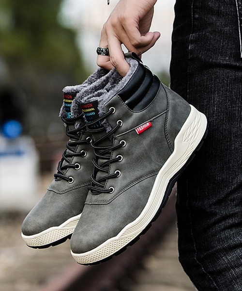 SVEC（シュベック）の「レースアップ スノーブーツ / ハイカットスニーカー（ブーツ・メンズ・ブラック/ブラウン/カモフラージュ/グレー・41/45/43/42/40/44/39）」の3枚目の写真