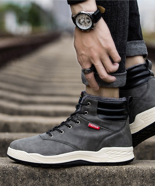 SVEC（シュベック）の「レースアップ スノーブーツ / ハイカットスニーカー（ブーツ・メンズ・ブラック/ブラウン/カモフラージュ/グレー・41/45/43/42/40/44/39）」の12枚目の写真