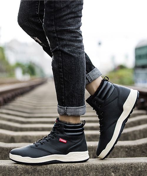 SVEC（シュベック）の「レースアップ スノーブーツ / ハイカットスニーカー（ブーツ・メンズ・ブラック/ブラウン/カモフラージュ/グレー・41/45/43/42/40/44/39）」の5枚目の写真