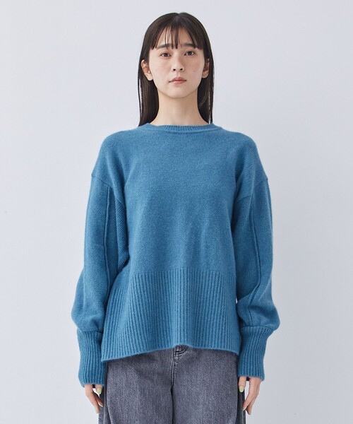 PUBLIC TOKYO（パブリックトウキョウ）の「FOXクルーネックニット（ニット/セーター・レディース・ホワイト/ブルー/ダークグレー・FREE）」の19枚目の写真