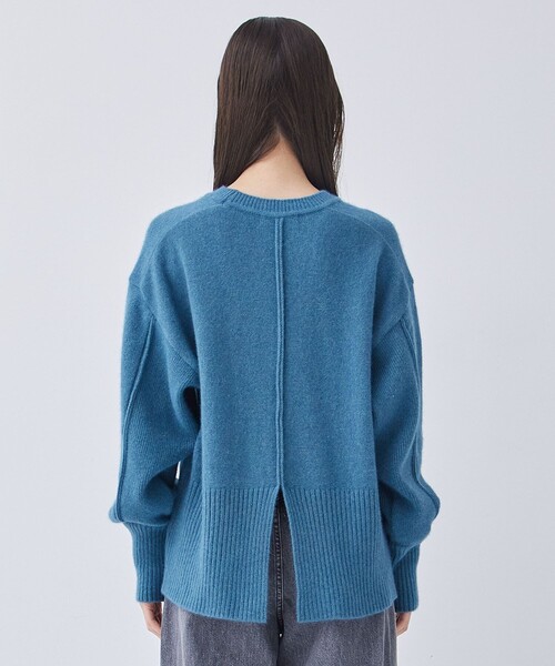 PUBLIC TOKYO（パブリックトウキョウ）の「FOXクルーネックニット（ニット/セーター・レディース・ホワイト/ブルー/ダークグレー・FREE）」の15枚目の写真