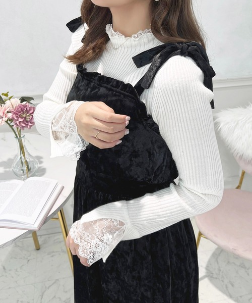 apres jour(アプレジュール)の「ベロアリボンキャミワンピース【ZOZOTOWN限定アイテム】(ワンピース・レディース・ブラウン系その他/ブラック/モスグリーン・フリー/X-LARGE)」の11枚目の写真