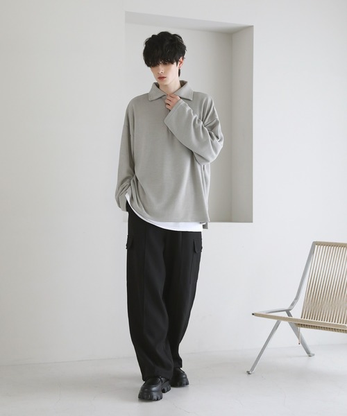 【新品未使用品♪】春色 センターシームワイドデニムパンツ　グリーン ジーンズ デニム デニムパンツ 前ZIPセンターシームデニム