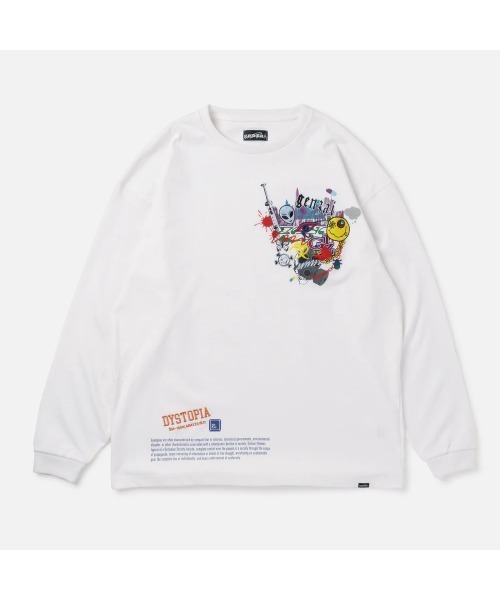 genzai（ゲンザイ）の「Dystopia Collage L/S Tee（Tシャツ/カットソー・メンズ・グリーン/ホワイト・LARGE/X-LARGE/MEDIUM）」の2枚目の写真