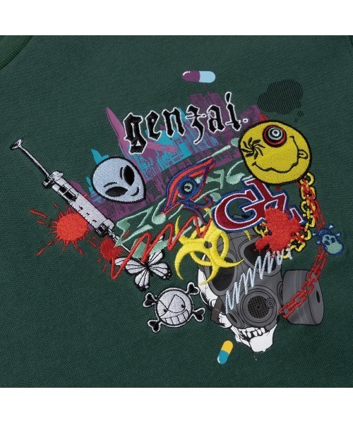 genzai（ゲンザイ）の「Dystopia Collage L/S Tee（Tシャツ/カットソー・メンズ・グリーン/ホワイト・LARGE/X-LARGE/MEDIUM）」の9枚目の写真