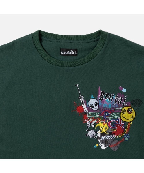 genzai（ゲンザイ）の「Dystopia Collage L/S Tee（Tシャツ/カットソー・メンズ・グリーン/ホワイト・LARGE/X-LARGE/MEDIUM）」の7枚目の写真