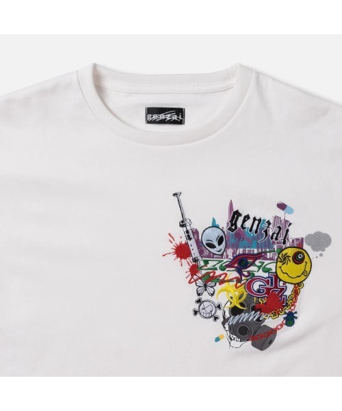 genzai（ゲンザイ）の「Dystopia Collage L/S Tee（Tシャツ/カットソー・メンズ・グリーン/ホワイト・LARGE/X-LARGE/MEDIUM）」の4枚目の写真