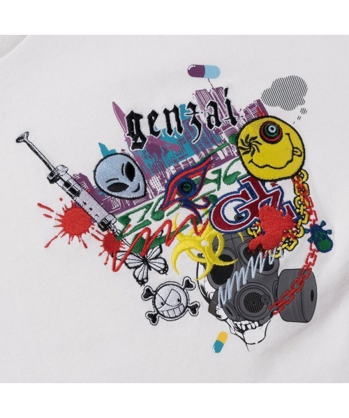 genzai（ゲンザイ）の「Dystopia Collage L/S Tee（Tシャツ/カットソー・メンズ・グリーン/ホワイト・LARGE/X-LARGE/MEDIUM）」の5枚目の写真