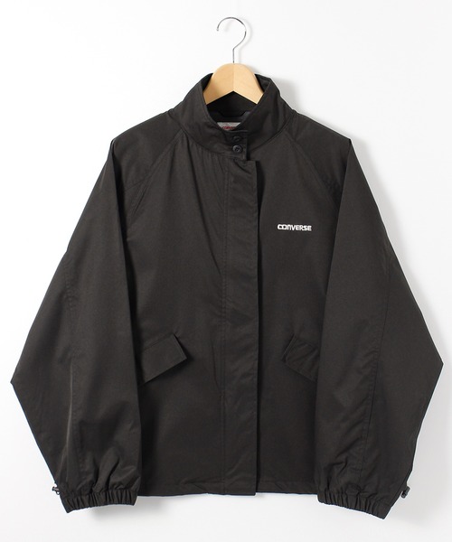 CONVERSE（コンバース）の「【CONVERSE/コンバース】撥水配色切替スタンドジャケット（ナイロンジャケット・レディース・サックスブルー系/ブラック/ホワイト系/カーキ系・L/M）」の2枚目の写真
