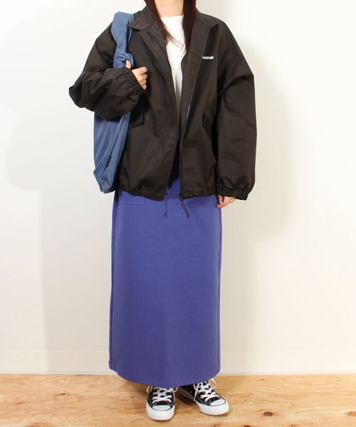 CONVERSE（コンバース）の「【CONVERSE/コンバース】撥水配色切替スタンドジャケット（ナイロンジャケット・レディース・サックスブルー系/ブラック/ホワイト系/カーキ系・L/M）」の16枚目の写真