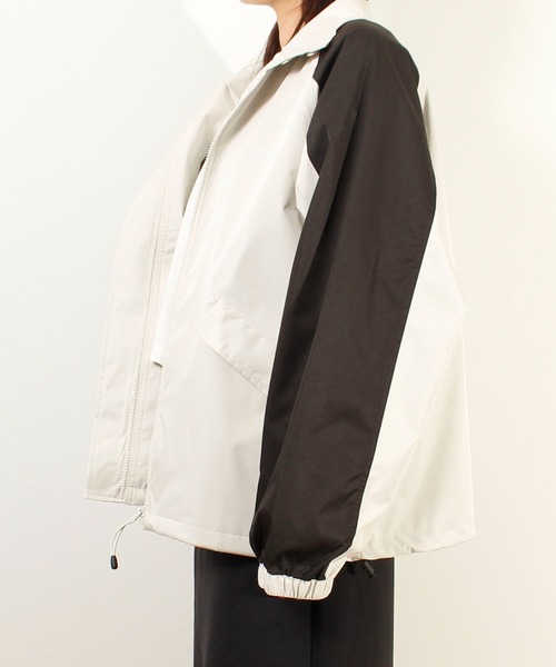 CONVERSE（コンバース）の「【CONVERSE/コンバース】撥水配色切替スタンドジャケット（ナイロンジャケット・レディース・サックスブルー系/ブラック/ホワイト系/カーキ系・L/M）」の8枚目の写真