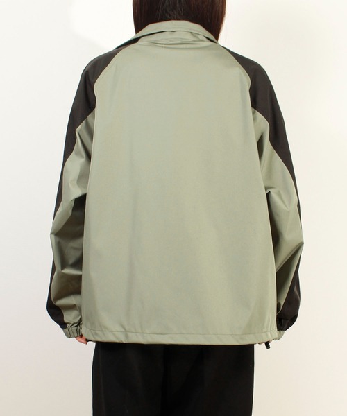 CONVERSE（コンバース）の「【CONVERSE/コンバース】撥水配色切替スタンドジャケット（ナイロンジャケット・レディース・サックスブルー系/ブラック/ホワイト系/カーキ系・L/M）」の21枚目の写真