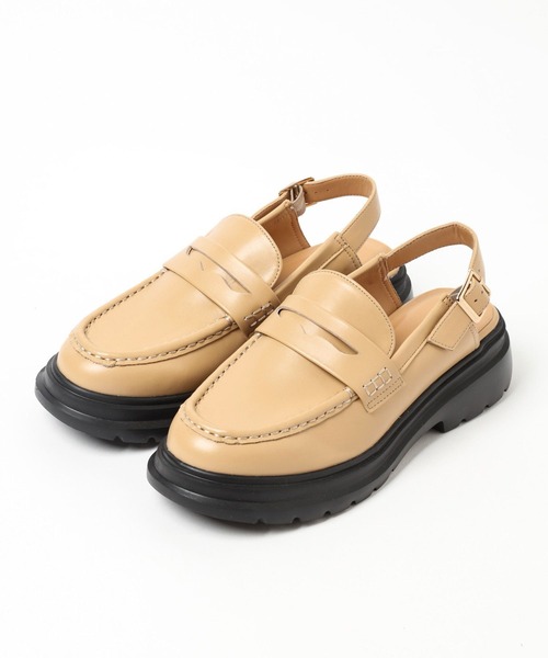 BAYFLOW(ベイフロー)の「バッグストラップローファー(ローファー・レディース・ブラック/ライトベージュ・MEDIUM/LARGE)」の5枚目の写真