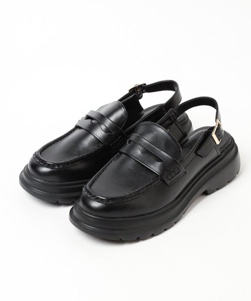 BAYFLOW(ベイフロー)の「バッグストラップローファー(ローファー・レディース・ブラック/ライトベージュ・MEDIUM/LARGE)」の6枚目の写真