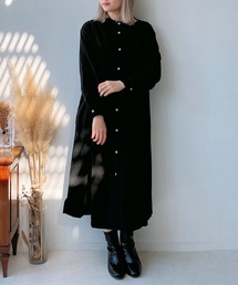 ☆プリーツ切り替えシャツワンピ―ス