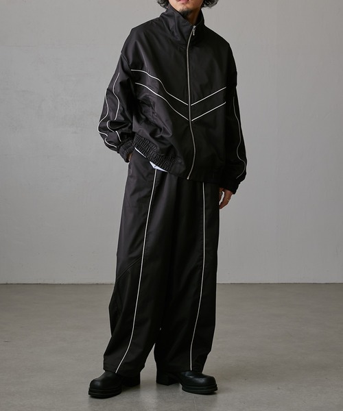 Lui's（ルイス）の「【Neucon / ニューコン】24SS パイピングトラックブルゾン（ブルゾン・メンズ・オフホワイト/ブラック・1/2）」の12枚目の写真