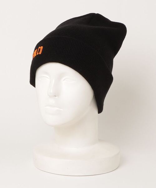 ACAPULCO GOLD(アカプルコゴールド)の「ACAPULCO GOLD / VARSITY LOGO BEANIE(ニットキャップ/ビーニー・メンズ・ブラック/イエロー/オレンジ・ONE SIZE)」の1枚目の写真