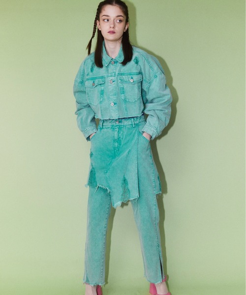 Candy Stripper（キャンディストリッパー）の「HOPPING LAYERED パンツ（その他パンツ・レディース・ミント/インディゴブルー/ピンク/ブラック・2）」の16枚目の写真