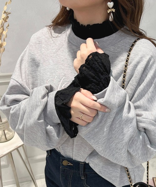 apres jour(アプレジュール)の「起毛レースインナー【ZOZOTOWN限定アイテム】(その他トップス・レディース・オフホワイト/ブラック・X-LARGE/フリー)」の2枚目の写真
