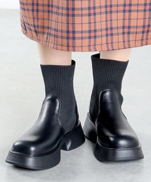 Liberty doll/厚底スクエアブーツ リブニットブーツ(9136) ストレッチブーツ(9137)