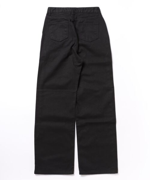 wee9s（ウィークス）の「semi wide straight denim / セミワイドストレートデニム（デニムパンツ・レディース・ブラック/ベージュ・M/S）」の5枚目の写真