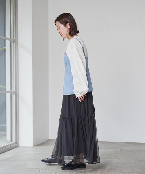 coen（コーエン）の「デニムキャミソール（シャツ/ブラウス・レディース・コバルトブルー/ライトブルー・M/L）」の22枚目の写真