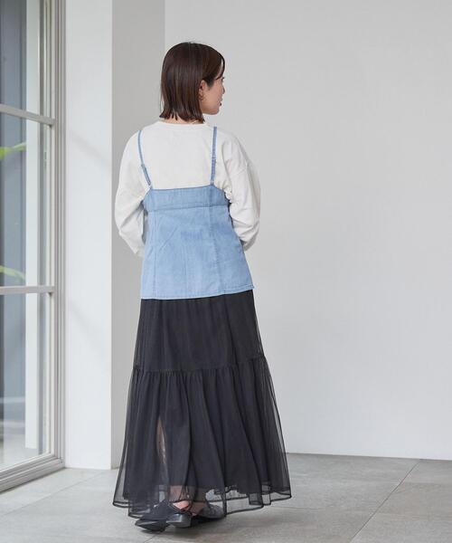 coen（コーエン）の「デニムキャミソール（シャツ/ブラウス・レディース・コバルトブルー/ライトブルー・M/L）」の21枚目の写真