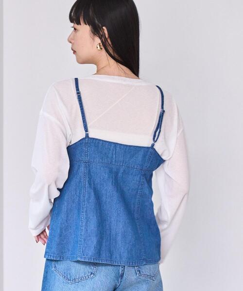 coen（コーエン）の「デニムキャミソール（シャツ/ブラウス・レディース・コバルトブルー/ライトブルー・M/L）」の12枚目の写真