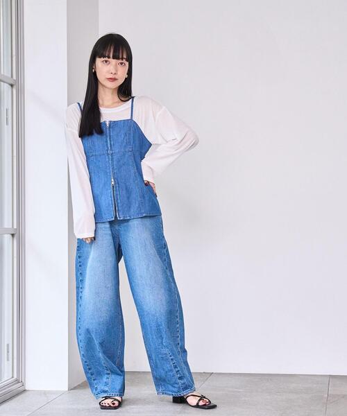 coen（コーエン）の「デニムキャミソール（シャツ/ブラウス・レディース・コバルトブルー/ライトブルー・M/L）」の11枚目の写真