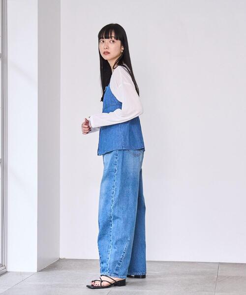 coen（コーエン）の「デニムキャミソール（シャツ/ブラウス・レディース・コバルトブルー/ライトブルー・M/L）」の10枚目の写真