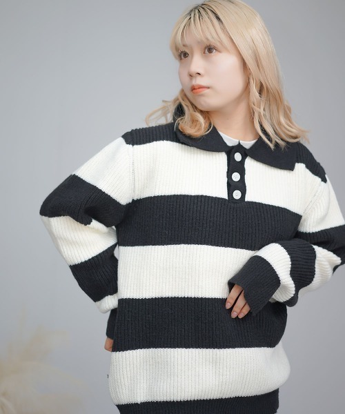 Auntie Rosa（アンティローザ）の「ワッフル編みオーバーサイズ襟付き