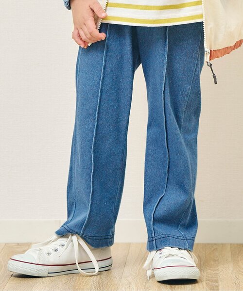 apres les cours（アプレレクール）の「センタープレス/7days Style pants（その他パンツ・キッズ・ピンク/インディゴブルー/イエロー・110/120/130/80/100/90）」の2枚目の写真