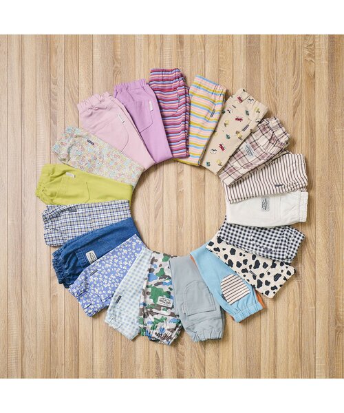 apres les cours（アプレレクール）の「センタープレス/7days Style pants（その他パンツ・キッズ・ピンク/インディゴブルー/イエロー・110/120/130/80/100/90）」の20枚目の写真