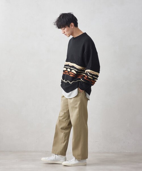 JOURNAL STANDARD relume(ジャーナルスタンダード レリューム)の「CALIFORNIA 3Dパネルリブニット(ニット/セーター・メンズ・ブラック/グリーン/ネイビー・MEDIUM/LARGE)」の21枚目の写真