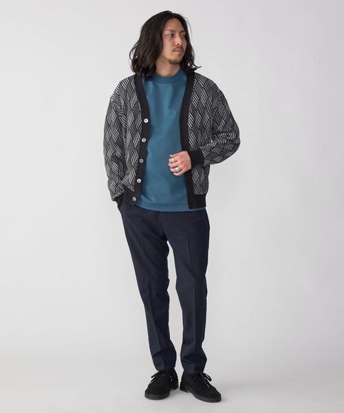 SHIPS(シップス)の「SHIPS: 〈手洗い可能〉ジオメトリック ジャカード カーディガン(カーディガン/ボレロ・メンズ・ブラック/スカイブルー/ベージュ・LARGE/MEDIUM/SMALL/X-LARGE)」の4枚目の写真