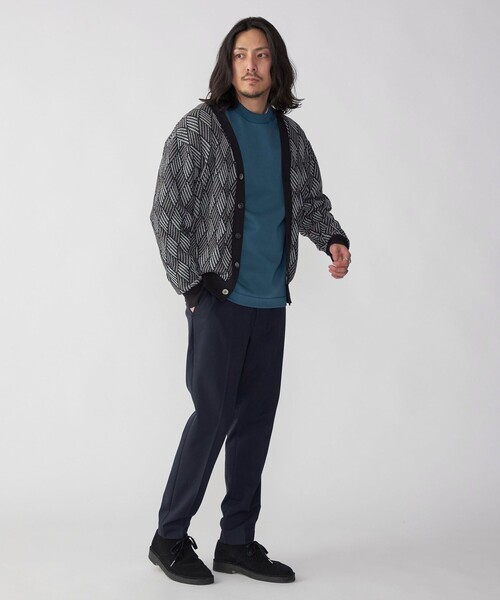 SHIPS(シップス)の「SHIPS: 〈手洗い可能〉ジオメトリック ジャカード カーディガン(カーディガン/ボレロ・メンズ・ブラック/スカイブルー/ベージュ・LARGE/MEDIUM/SMALL/X-LARGE)」の9枚目の写真