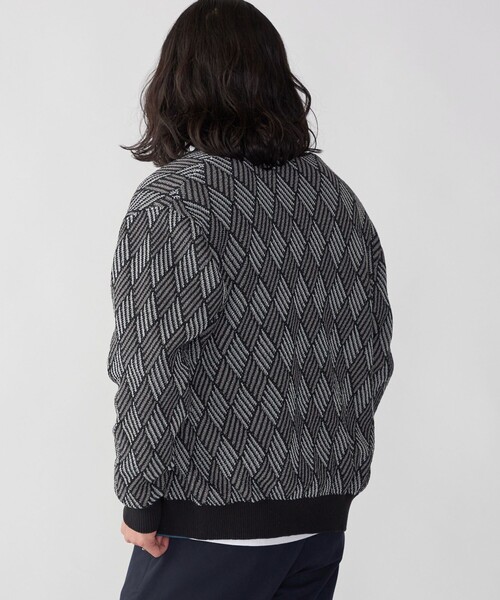 SHIPS(シップス)の「SHIPS: 〈手洗い可能〉ジオメトリック ジャカード カーディガン(カーディガン/ボレロ・メンズ・ブラック/スカイブルー/ベージュ・LARGE/MEDIUM/SMALL/X-LARGE)」の12枚目の写真