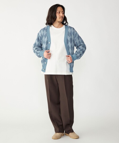 SHIPS(シップス)の「SHIPS: 〈手洗い可能〉ジオメトリック ジャカード カーディガン(カーディガン/ボレロ・メンズ・ブラック/スカイブルー/ベージュ・LARGE/MEDIUM/SMALL/X-LARGE)」の14枚目の写真