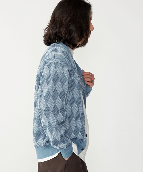 SHIPS(シップス)の「SHIPS: 〈手洗い可能〉ジオメトリック ジャカード カーディガン(カーディガン/ボレロ・メンズ・ブラック/スカイブルー/ベージュ・LARGE/MEDIUM/SMALL/X-LARGE)」の22枚目の写真