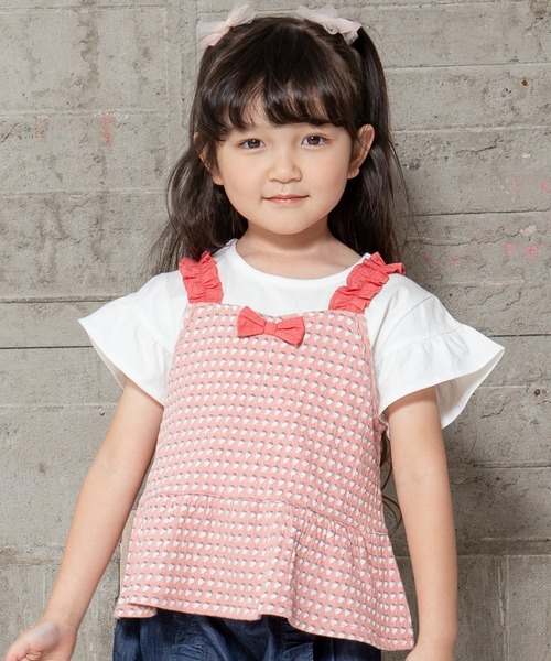 RAGMART（ラグマート）の「Ｔシャツ＆ベストセット（Tシャツ/カットソー・キッズ・ブラック/ピンク・130cm/120cm/110cm/100cm）」の2枚目の写真