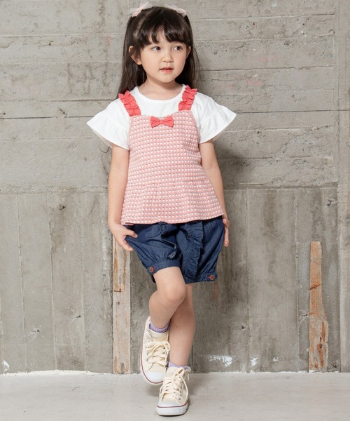 RAGMART（ラグマート）の「Ｔシャツ＆ベストセット（Tシャツ/カットソー・キッズ・ブラック/ピンク・130cm/120cm/110cm/100cm）」の3枚目の写真