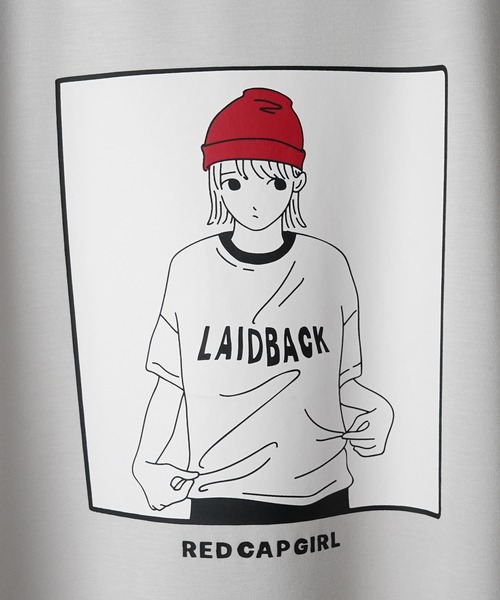Red Cap Girl(レッドキャプガール)の「【RED CAP GIRL】とろみドレープ バックプリント ノースリーブ ポンチカットソー(タンクトップ・メンズ・ブルー/ブラック/グレー/ホワイト・XL/M/L)」の17枚目の写真