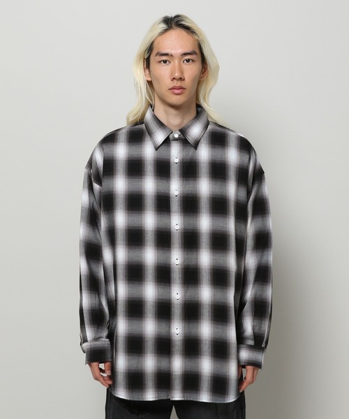 3.3 Field Trip （3.3フィールドトリップ）の「3.3 Field Trip／オンブレシャツ2（シャツ/ブラウス・メンズ・ブルー/グリーン/ブラック・FREE）」の18枚目の写真