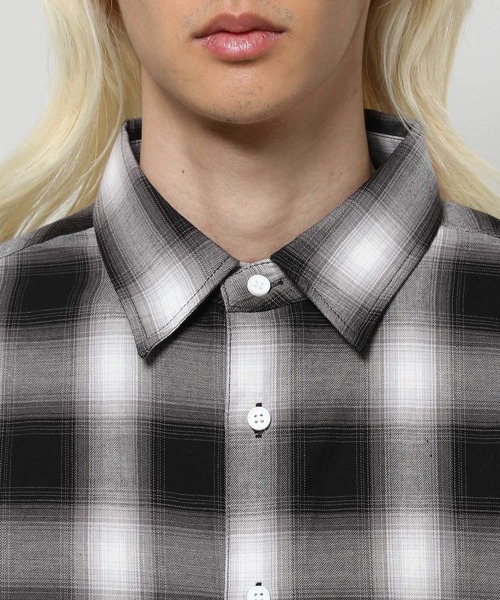 3.3 Field Trip （3.3フィールドトリップ）の「3.3 Field Trip／オンブレシャツ2（シャツ/ブラウス・メンズ・ブルー/グリーン/ブラック・FREE）」の12枚目の写真